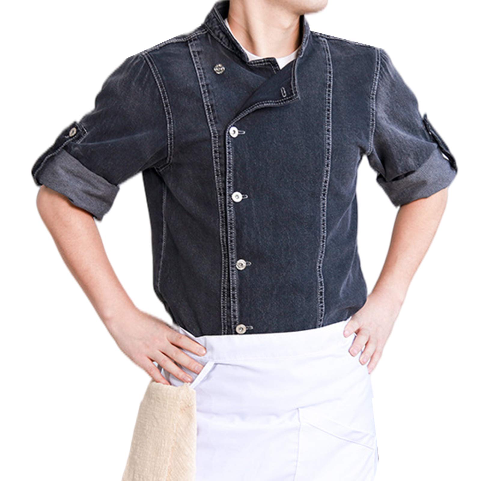 Chef Essentials Uniforme Bordado Gratis Cocinero Chaqueta Vaquero Profesional Cocina Ropa