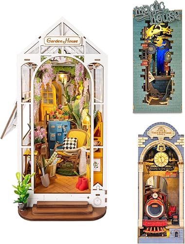 Rolife Kit de rincón de libros para bricolaje, sujetalibros creativo 3D, kit de rincón de libro en miniatura, soporte decorativo para estantería disponible en Yaxa Peru