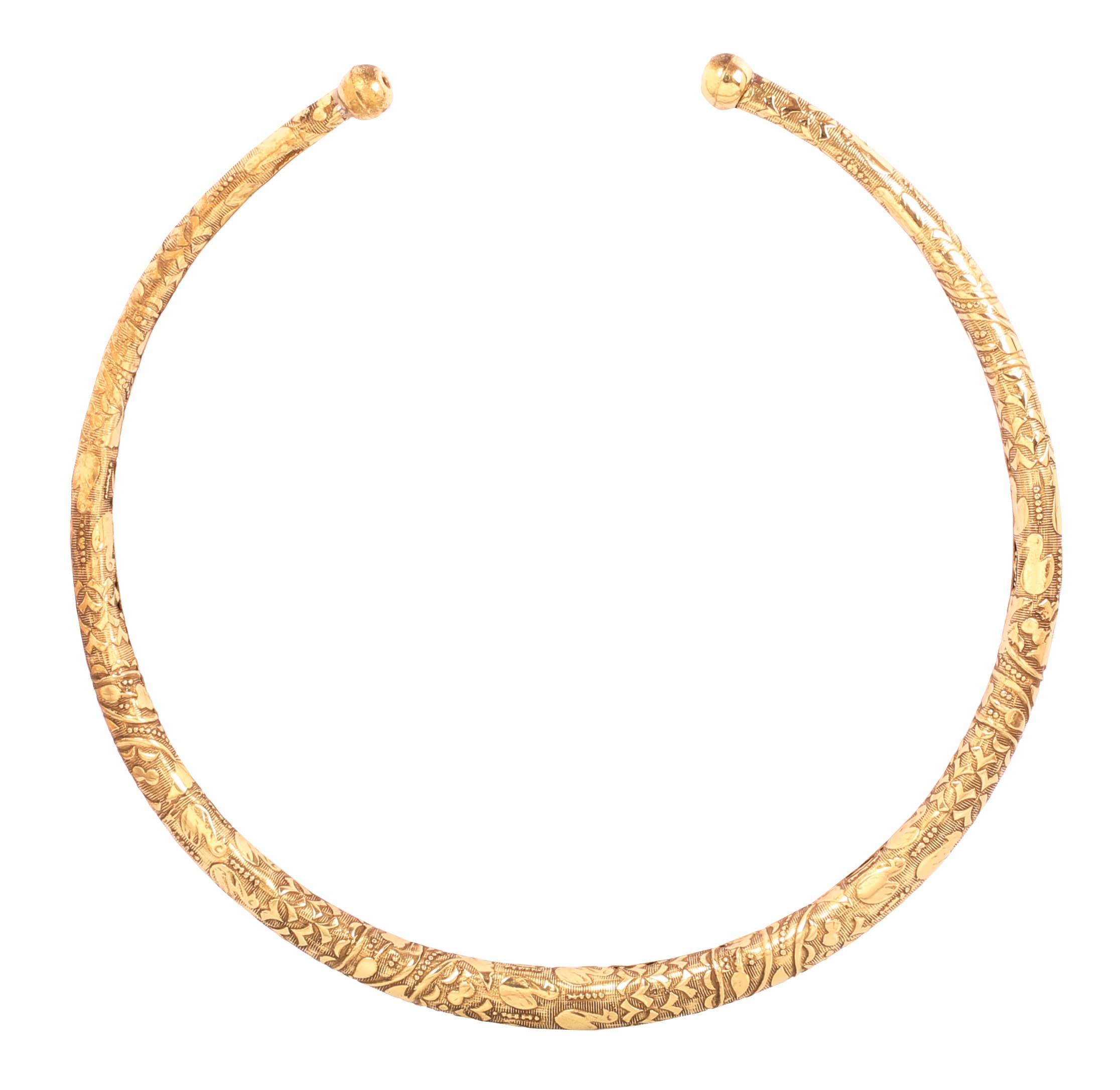 Indian Bollywood Fresh Trendy Fashion Beautifully Designed Designer Jewelry Stunning Hasli Necklace in Gold or Silver Tone for Women.