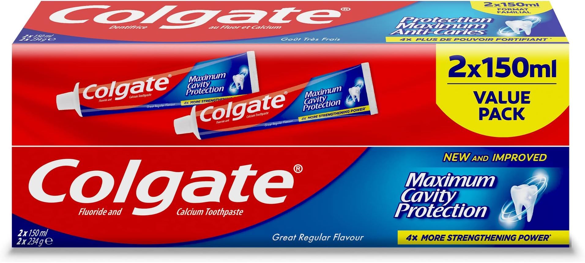 Colgate Colgate Maximum Cavity Protection Great Regular Flavour Toothpaste - 150Ml - 2 Pack '