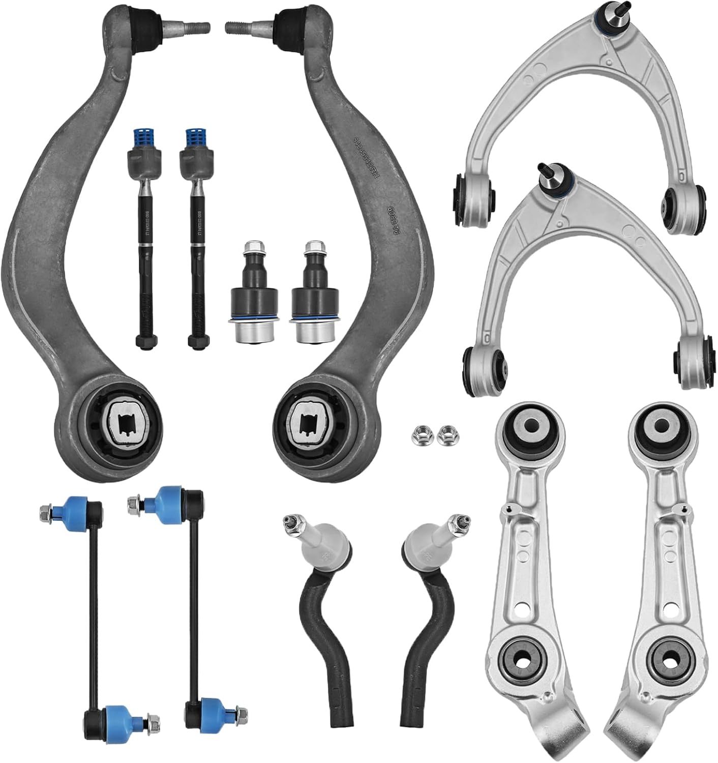 14PCS Front Suspension Kit, Upper & Lower Control Arm w/Ball Joint, Sway Bar Link, Outer Tie Rod Compatible with Cadillac CT6 2016-2020 Replace 84008403 84008404 84245540 22927216 23183694