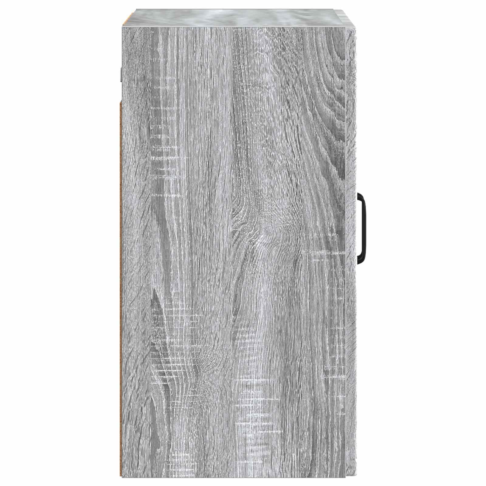 Armadio da parete grigio sonoma, 59 x 31 x 60 cm, in legno, versatile, per soggiorno, ufficio, corridoio, camera da letto, con ripiani regolabili e ante chiudibili