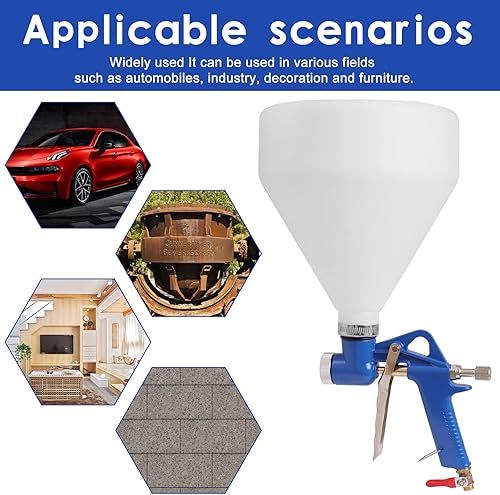 Miniatura 6 de Pulverizador de textura de paneles de yeso, pistola de textura de aire de 1.5 galones con 3 boquillas (0.157 in0.236 in0.315 in) para derribar