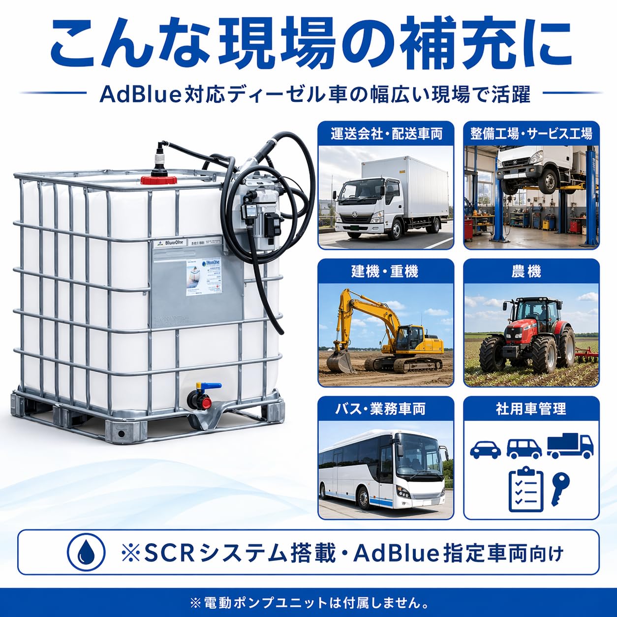 Amazon.co.jp: （1,000L IBCタンク）AdBlue アドブルー 高品位尿素水