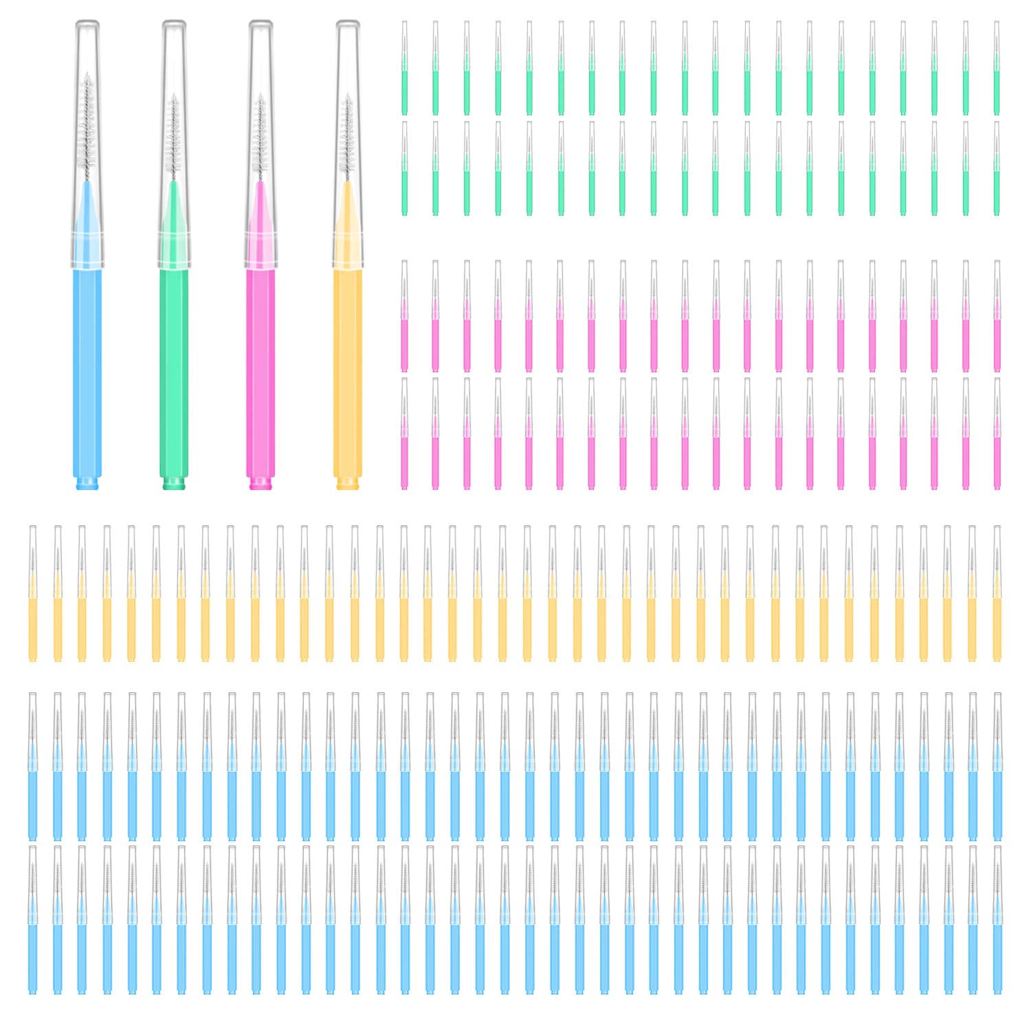 Bozenu 200 Count Interdental Brushes Between Teeth - dental floss and picks | Mubboo