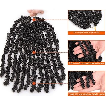 ZRQ 30 Inch Light Weight Butterfly Locs Crochet Hair 2 Packs Long Distressed Butterfly Faux Locs Crochet Hair(30 inch,1B)