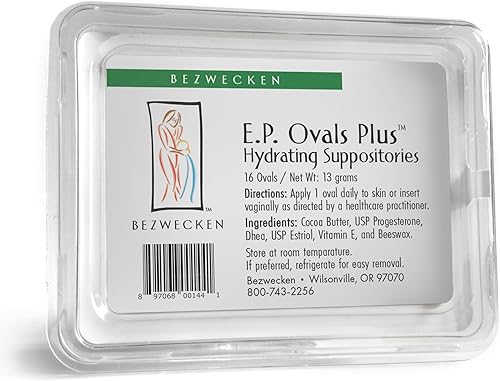 Bezwecken - E.P. Ovals Plus DHEA - 16 supositorios ovalados - La misma fórmula confiable, nueva forma mejorada - Formulado profesionalmente para