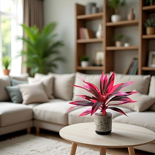 Miniatura 5 de 1 planta artificial de Dracaena falsa para decoración de dormitorio, decoración de sala de estar, plantas artificiales en maceta, adornos para sala