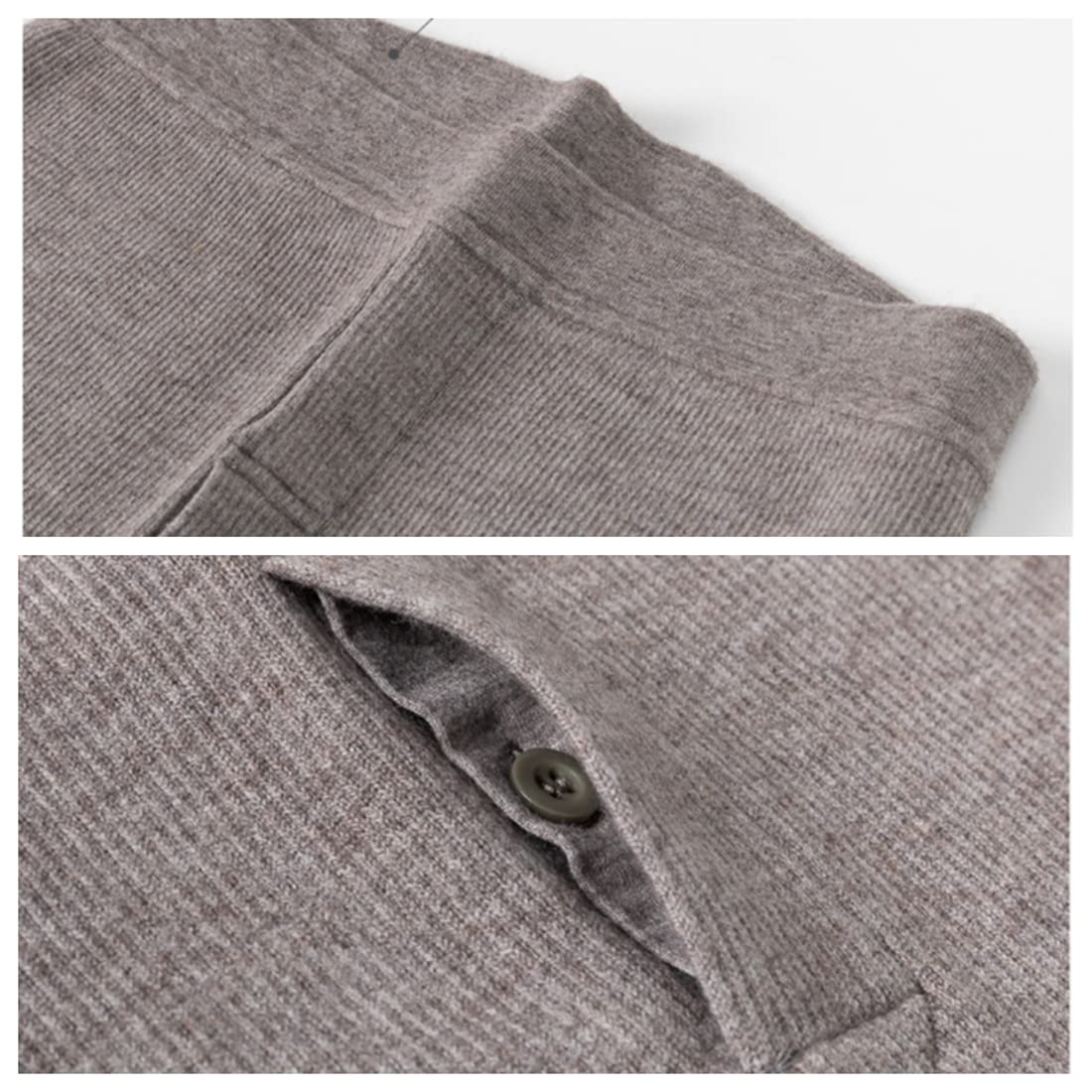 Sous-vêtements thermiques épais 68 % laine pour homme et femme - Legging long pour homme et femme, Femme Épais Gris Foncé, M