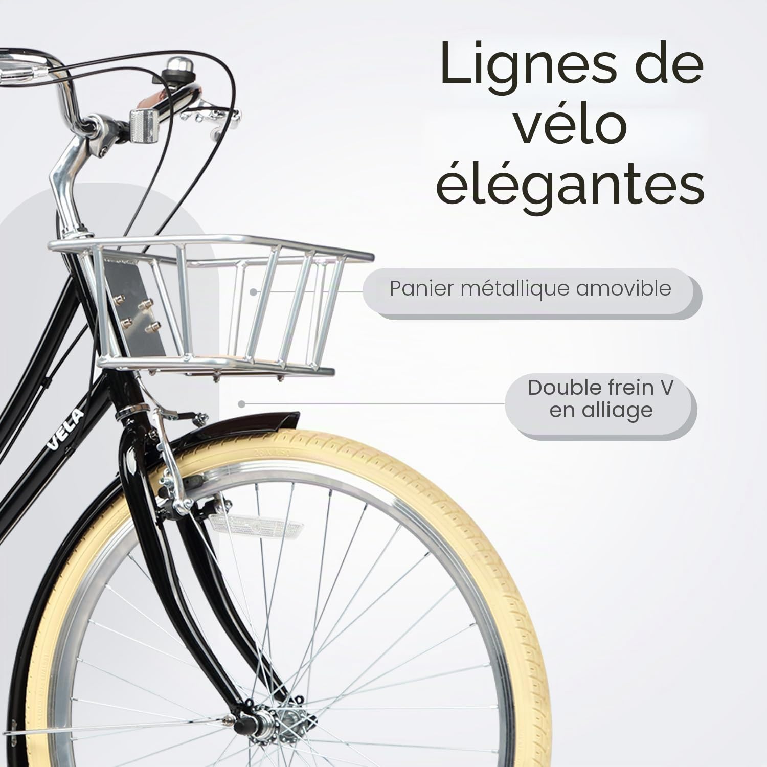 AVASTA Vélo Hybride Urbain 26" pour Femmes, Pratique et élégant pour Le Trafic Urbain, Différentes Couleurs.