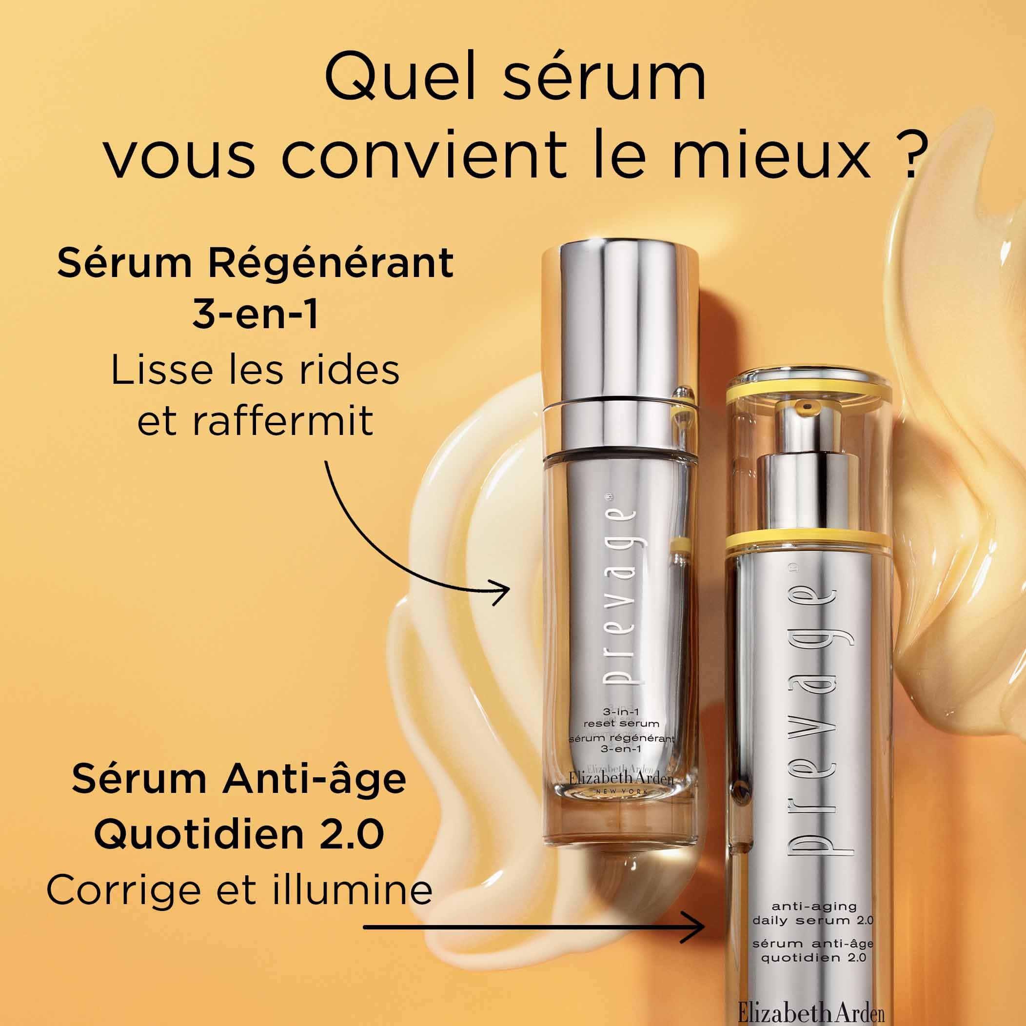 Elizabeth Arden - PREVAGE® Sérum Régénérant 3-en-1, sérum visage riche en Idébènone, effet liftant