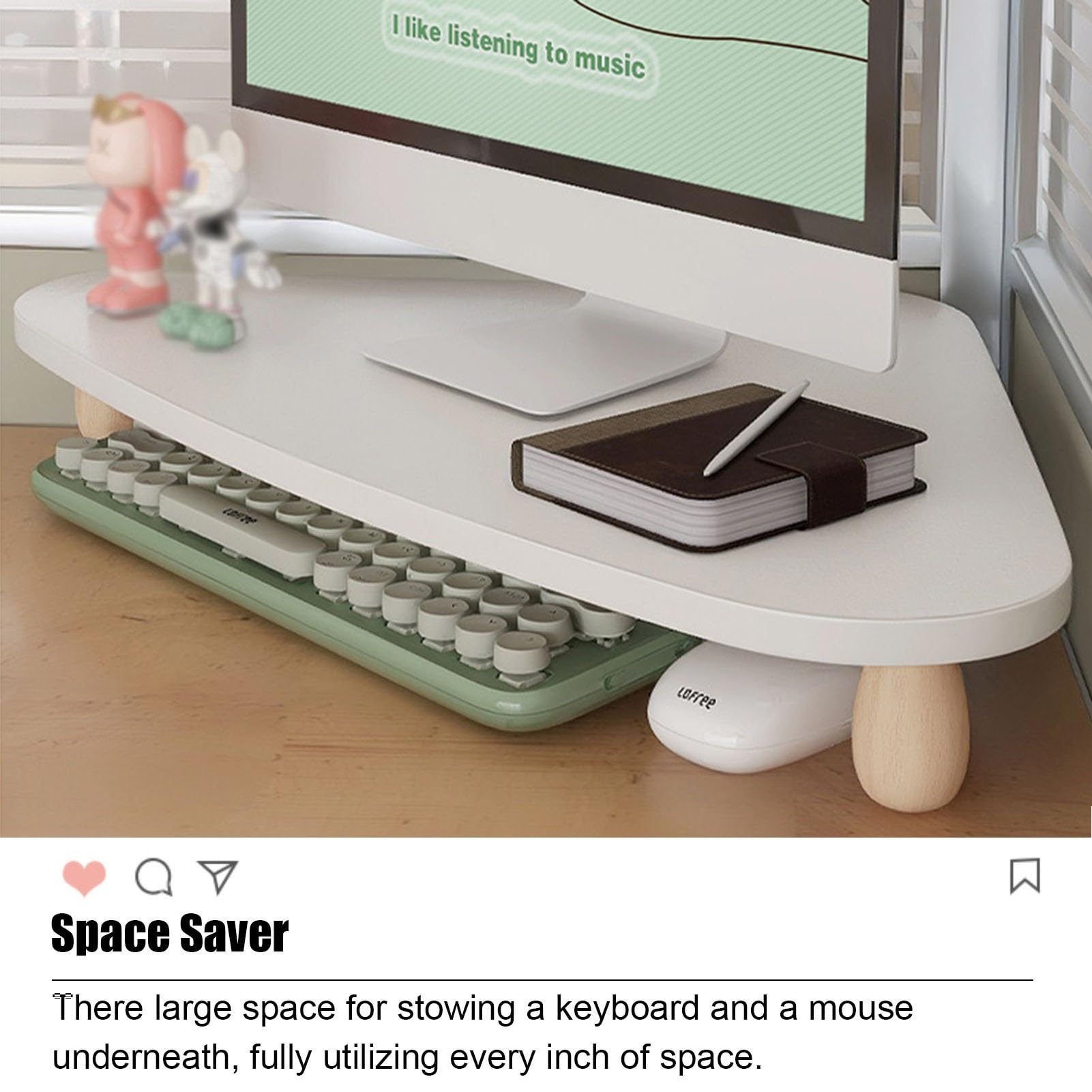 Amazon.com: Kunovo Ergonomic Corner Monitor Stand with Double