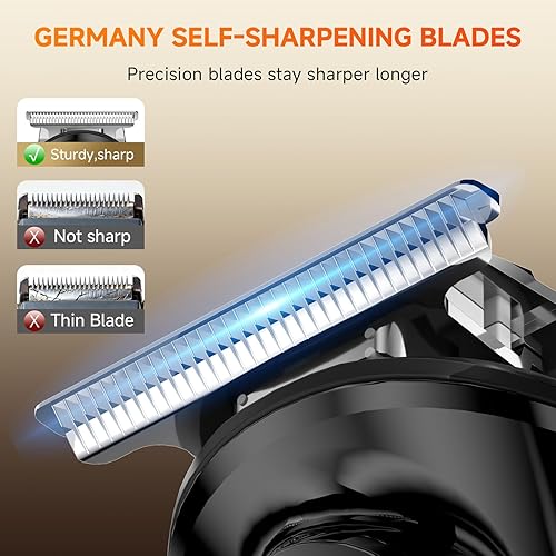 Miniatura 2 de Cortadora de pelo 6 en 1 para hombres, kit de aseo todo en uno para nariz, oído, cuerpo, bigote, afeitadora eléctrica inalámbrica con IPX6
