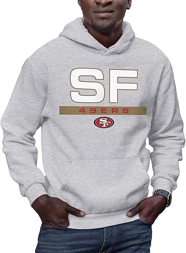Hybrid Sports - NFL City Block - Sudadera con capucha unisex para adultos para hombres y mujeres - Ropa con licencia oficial