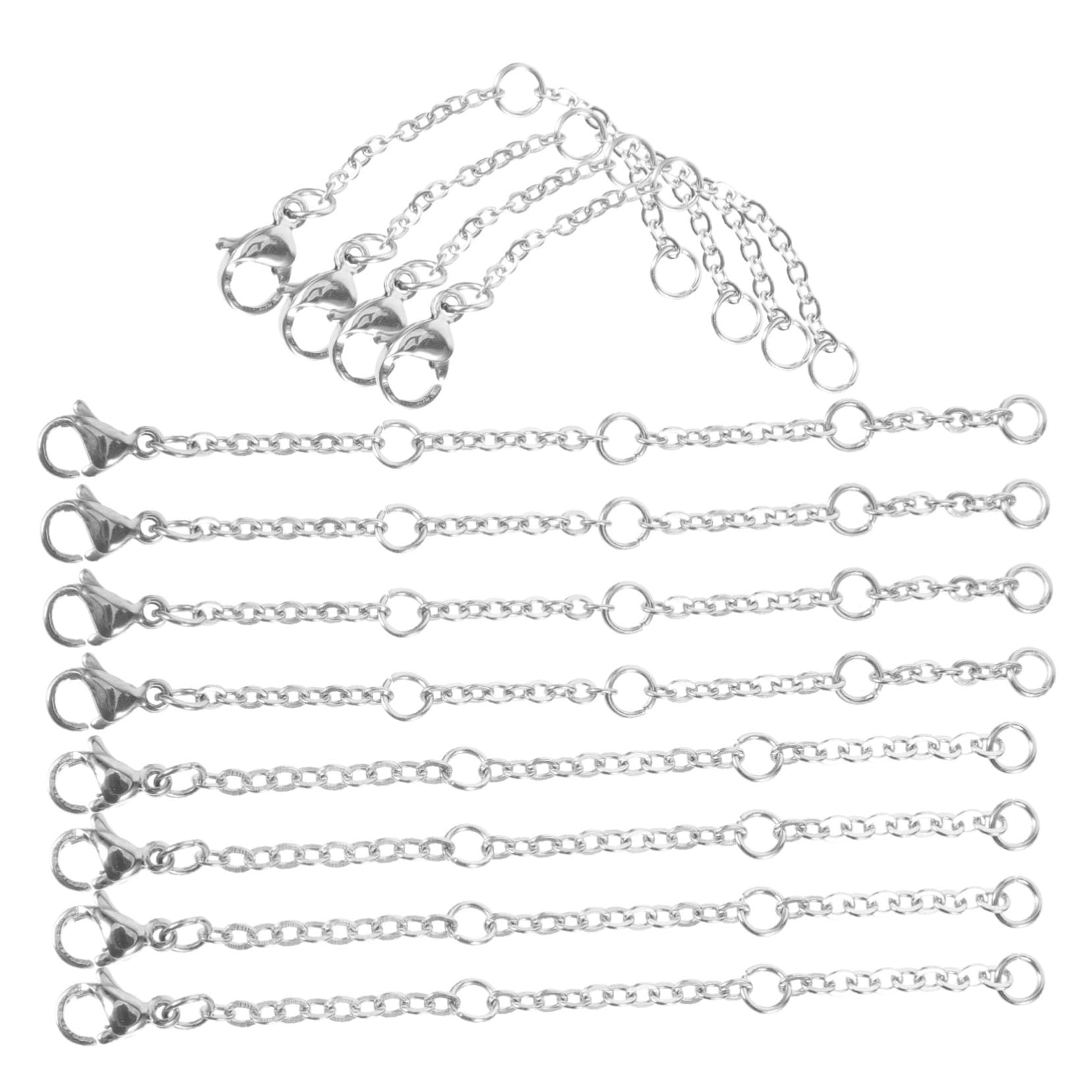 Tofficu 120piezas Extensores De Cadena Inoxidable Para Collares y Pulseras Para Diy Joyería