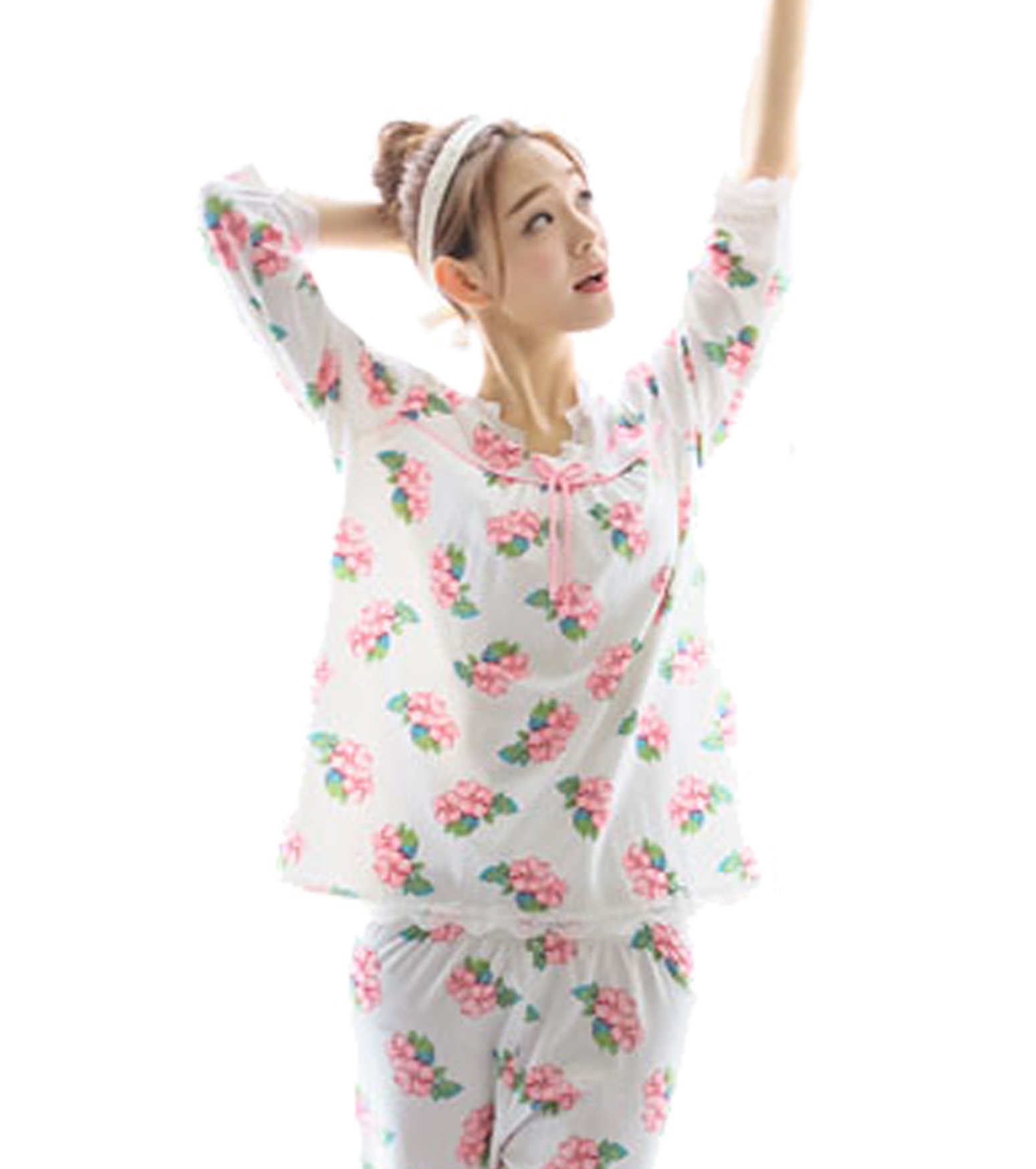 [LUCE miraco] Womens Nightgown Comfort Cotton Sexy Sleepwear Pajamas Sets (M)