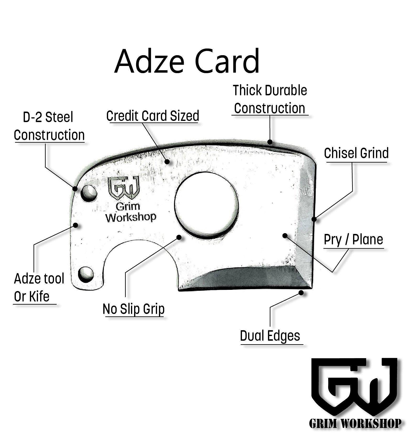 Adze Card Multi Tool - Credit Card Knife and Survival Axe - Card Knife and Multi Tool Axe