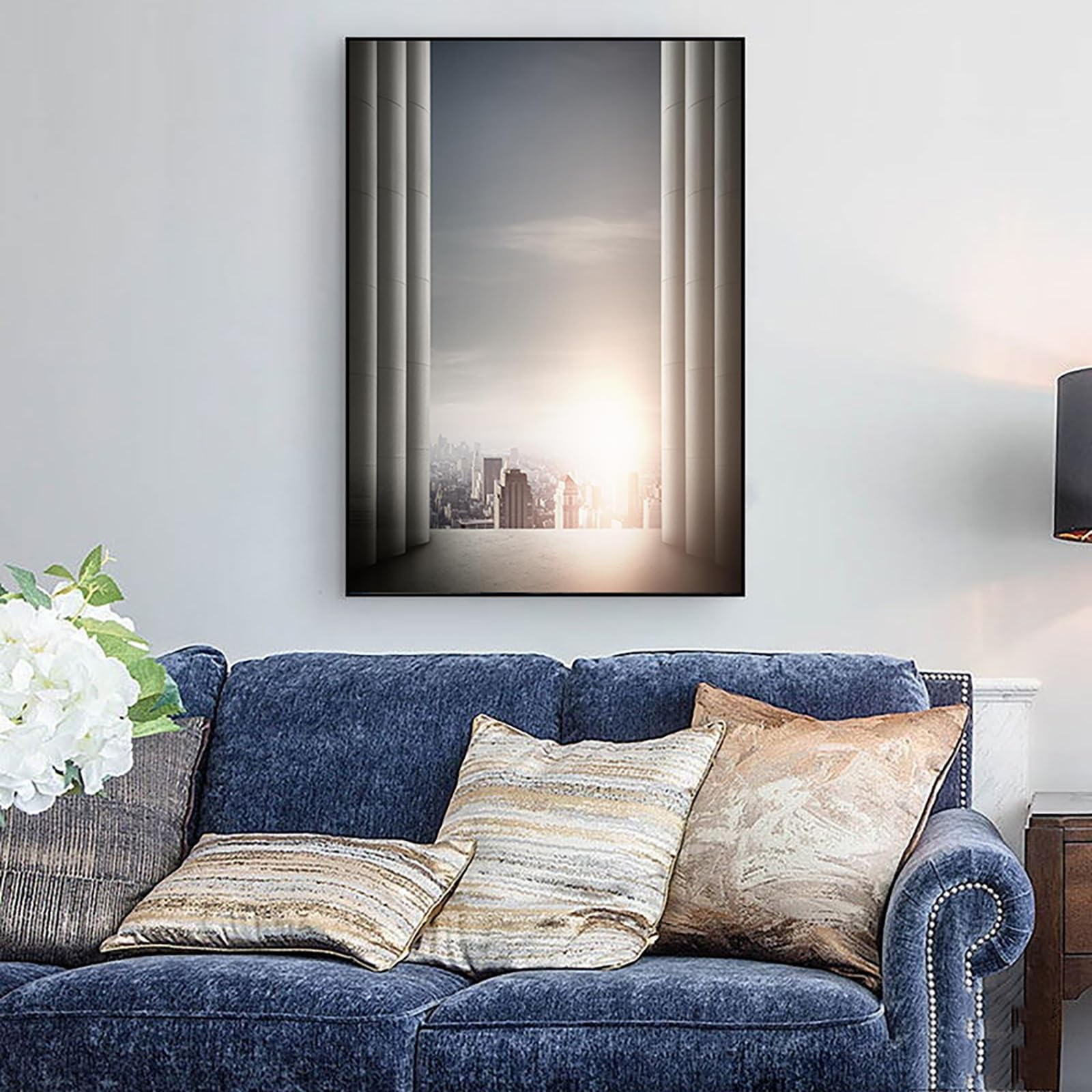 Generico Copertura Quadro Elettrico Decorativa Copri Cassaforte A Muro, Moderna Quadri Quadro Nascondi Copri Quadro Elettrico per La Tua Casa(Black-5,30 * 40cm/11.8 * 15.7in)