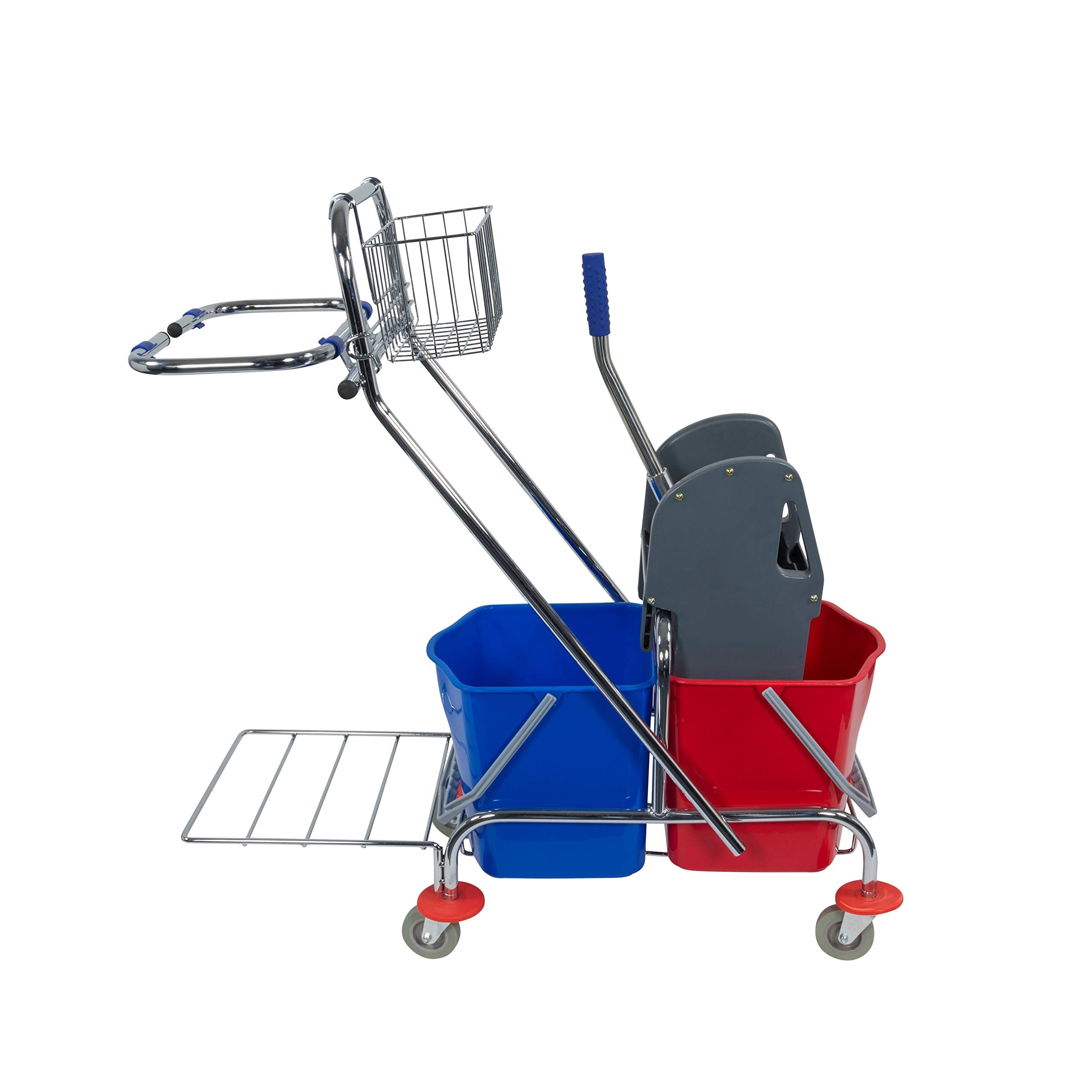 Sprintus Doppelfahreimer Chrom pro Doppelfahrwagen Putzwagen Wischwagen Reinigungswagen