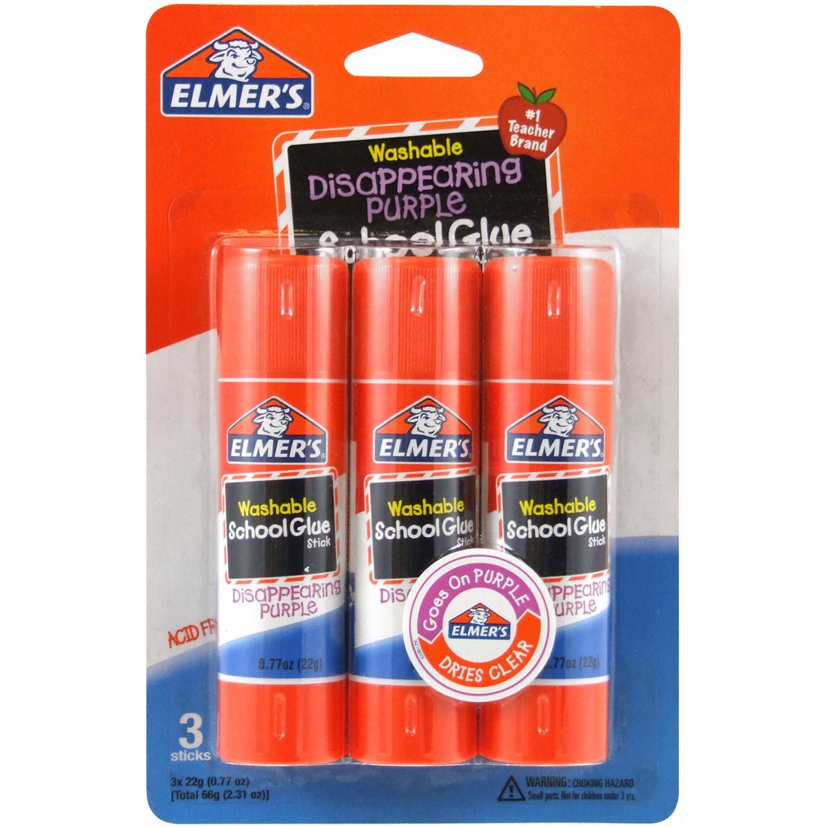 Disappearing Purple School Glue Sticks 0 77 oz Each 3 Sticks per Pac | amzdealz