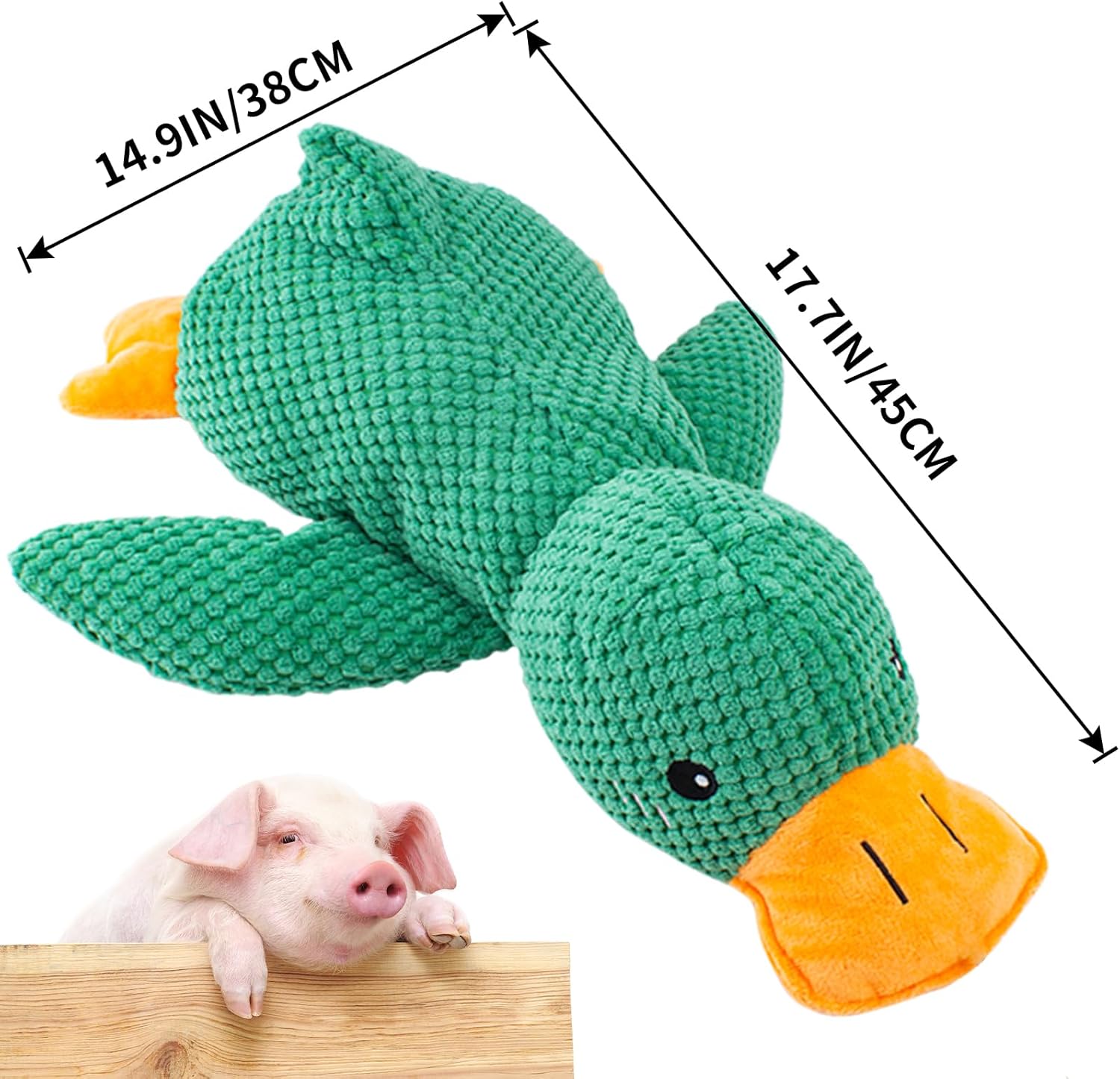 Pig Toy - Toys for Pigs, Duck Squeaky Pig Toy - Calming Duck Toys for Mini Pigs, Interactive Pig Chew Plush Enrichment Ducks for Pet Pigs Supplies to Keep Them Busy
