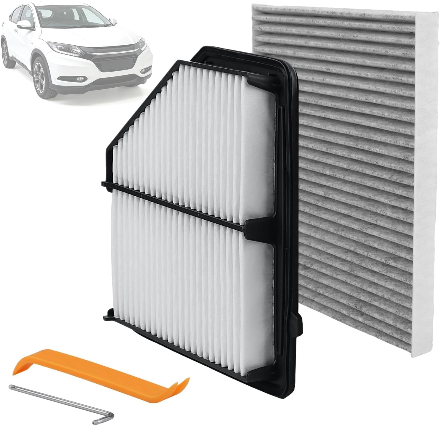Cabin and Engine Air Filter Kit Compatible with 2016-2022 HONDA HR-V 1.8L Replaces# CA12052 80291-T5R-A01