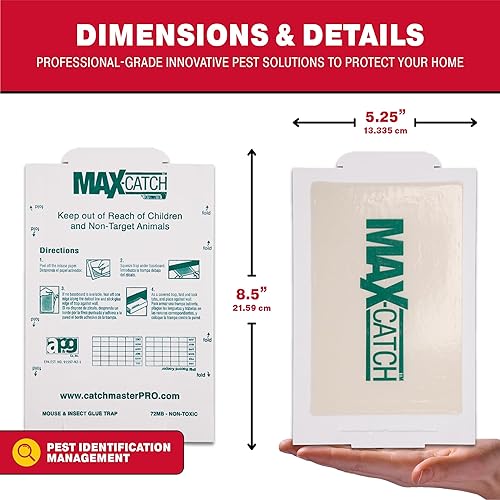 Miniatura 4 de Catchmaster Juego de tablas de pegamento para ratones e insectos, 36 tableros de pegamento y 30 trampas de pegamento para arañas e insectos, trampa