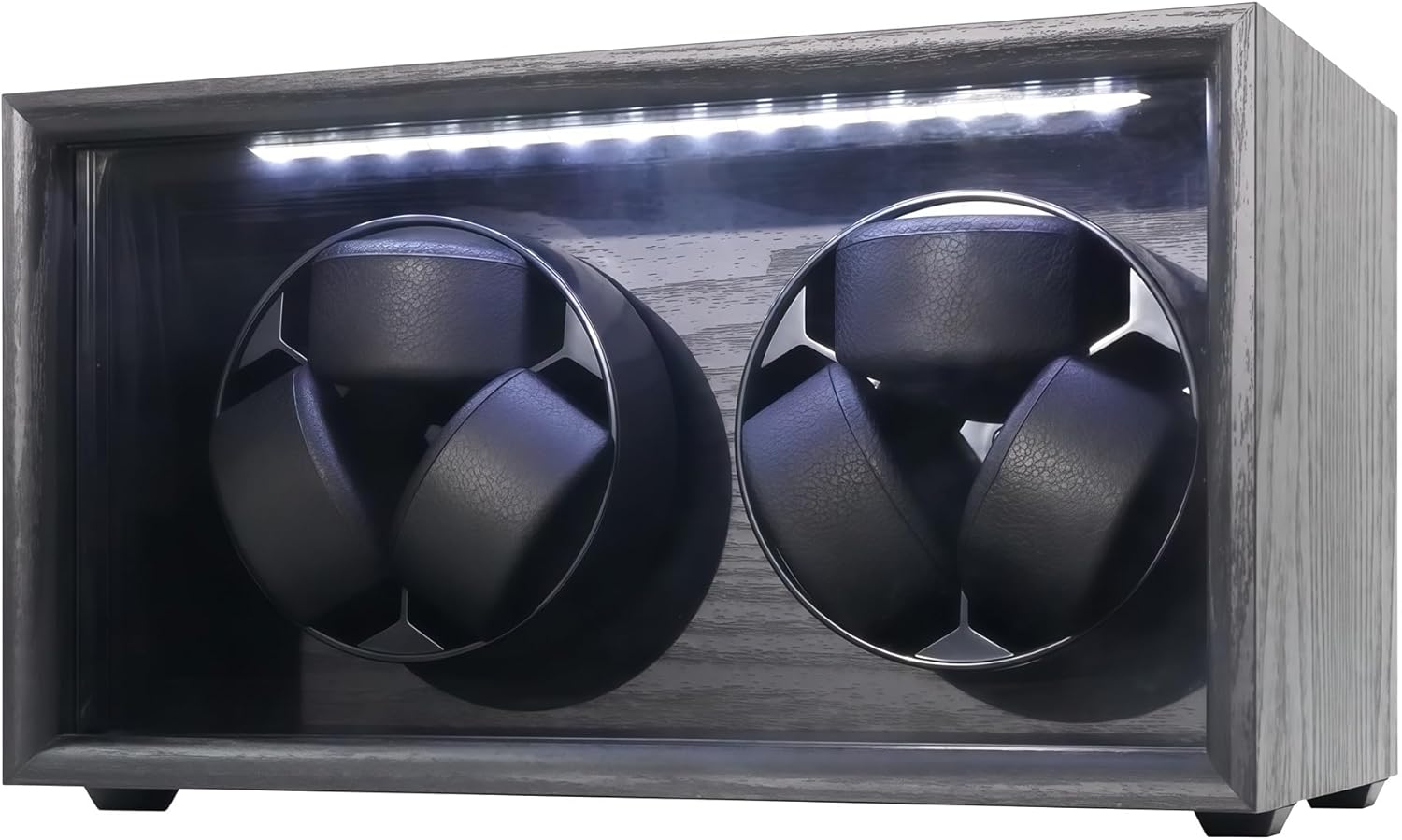 watch winder for 3/6 automatic watches, automatic watch winder 4 rotation modes with led light, usb powered present for men quiet mabuchi motor 6 winding space