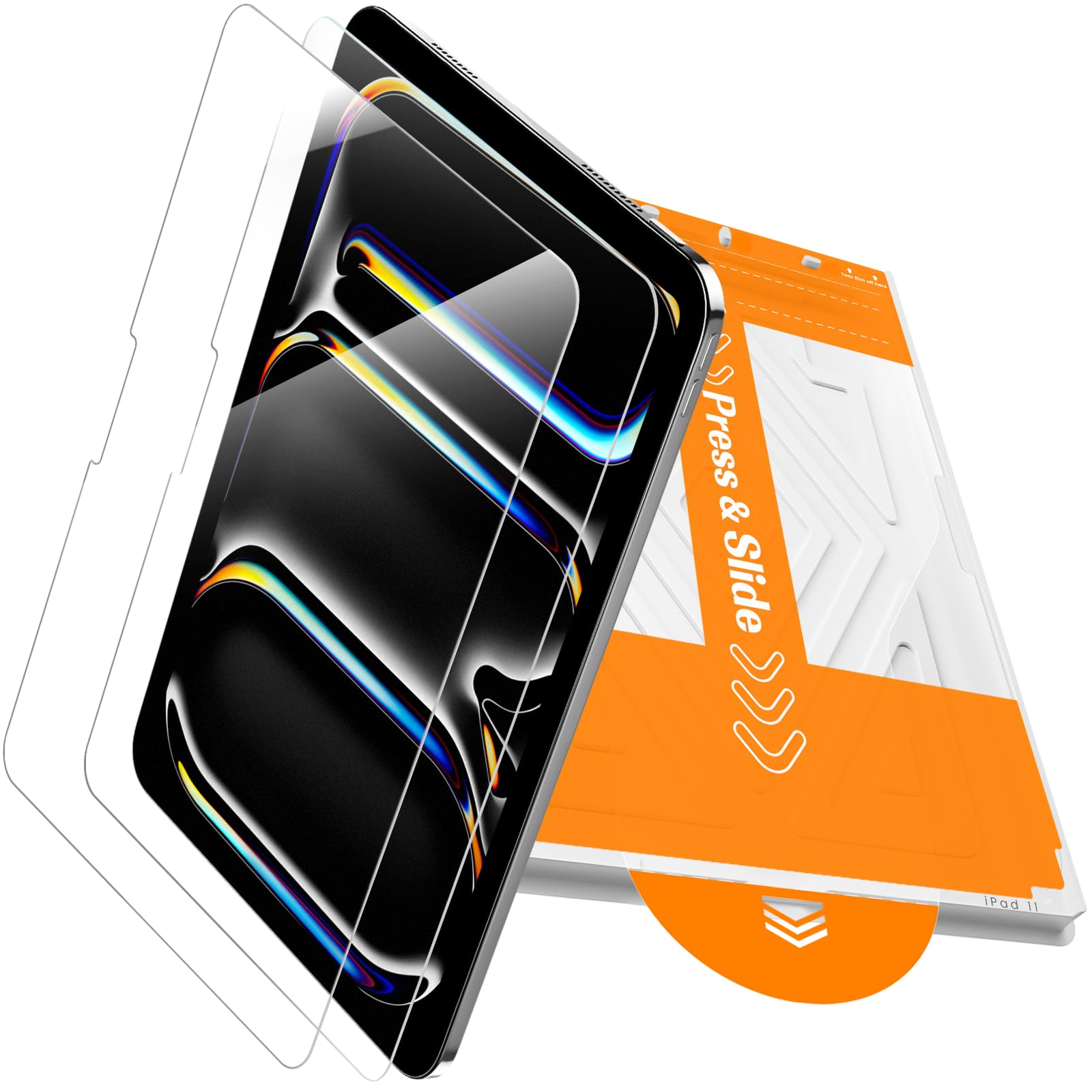Photo 1 of PandaShield 2-Pack Screen Protector for iPad Pro M5/M4 [11 inch] .(2025/2024),9H+ Tempered Glass film with Easy-Install box,Apple Pencil Compatible,Bubble Free,HD Clarity,Scratch Resistant