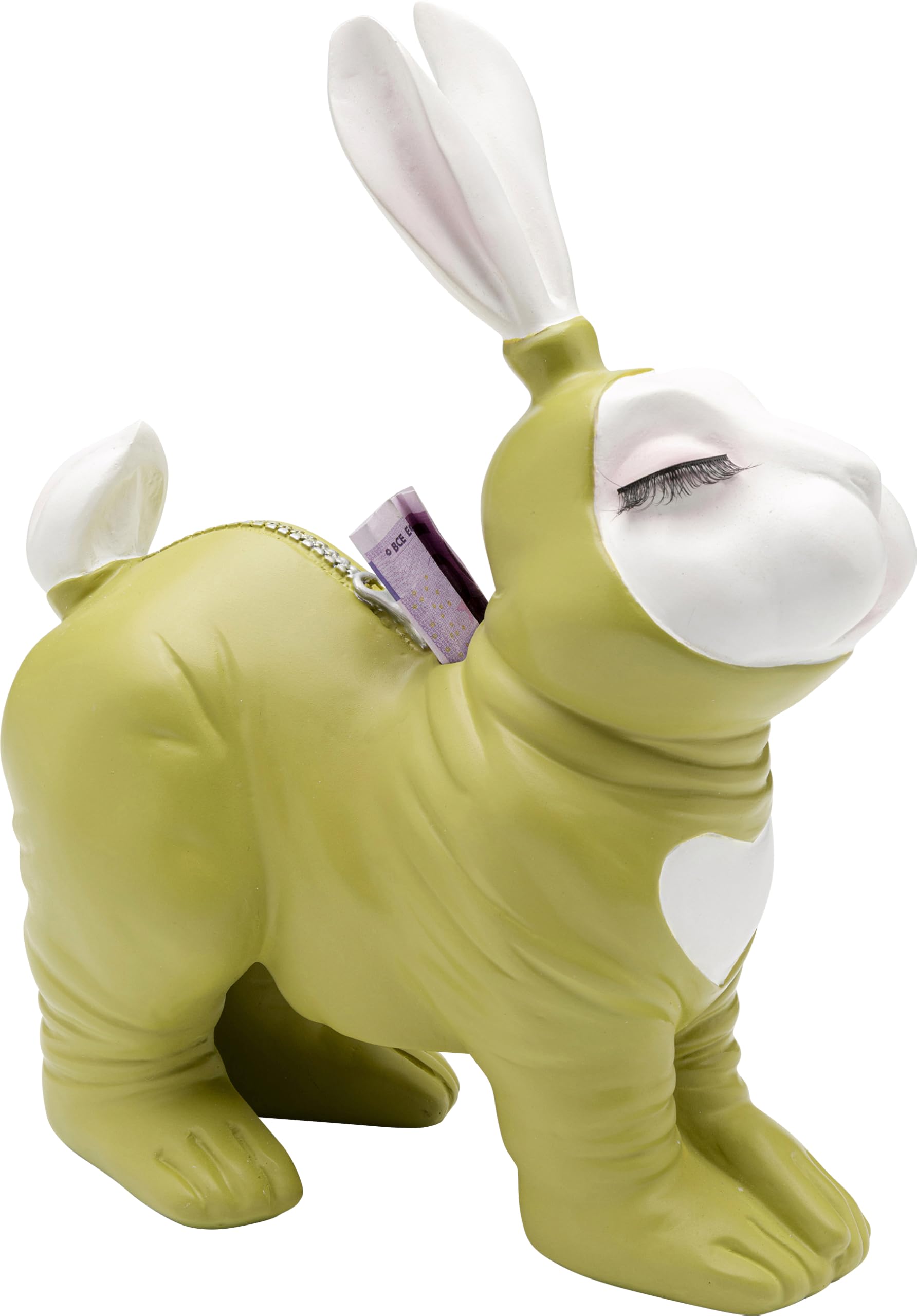 Kare Design Spardose Fetish Bunny Standing, Grün-Weiß, 27cm Höhe