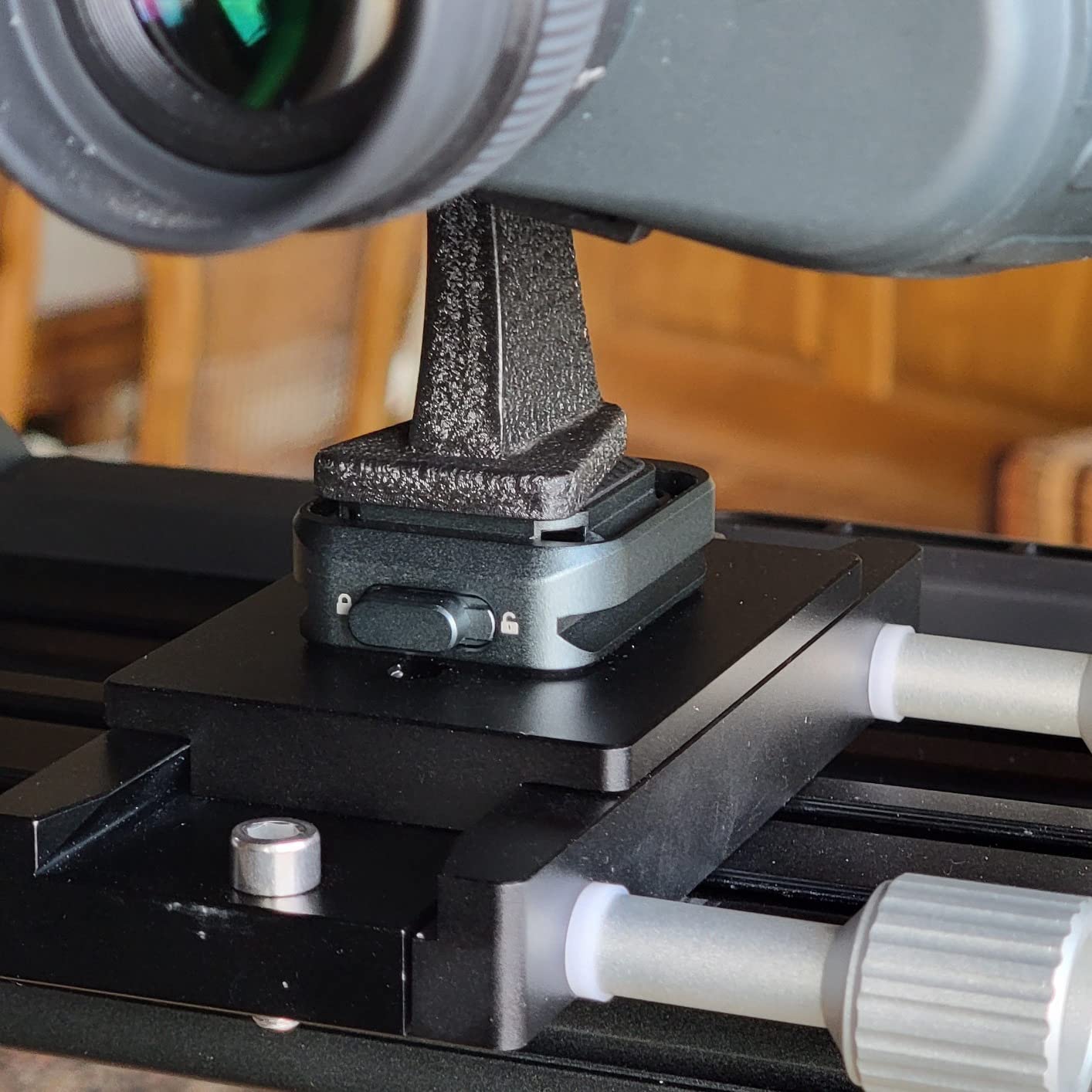 Compact, mounts directly on a broad flat surface