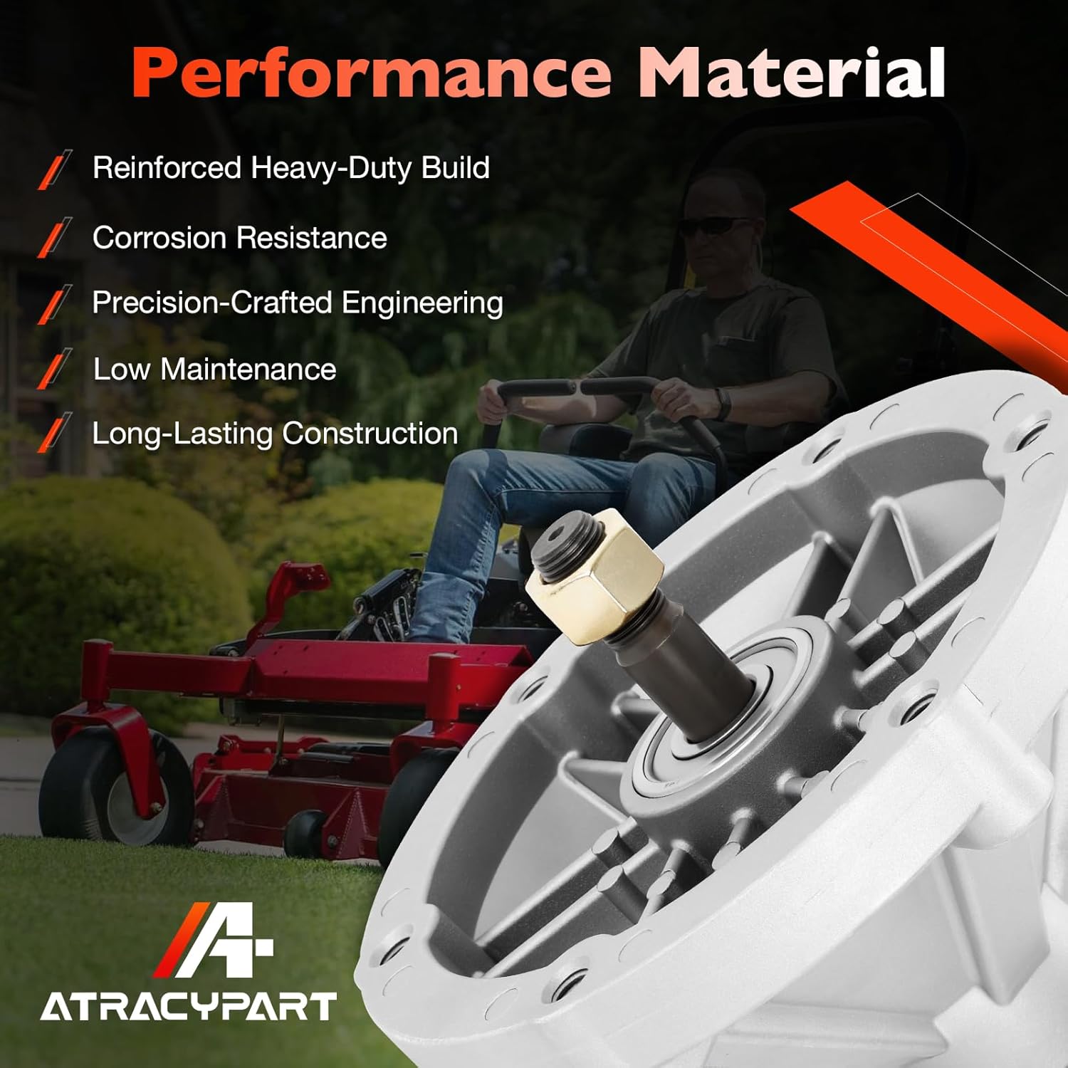 ATRACYPART 126-4630 Lawn Mower Deck Spindle Assembly Compatible with Exmark Radius E & S-Series 44" 48" 52" 60" Mower Decks