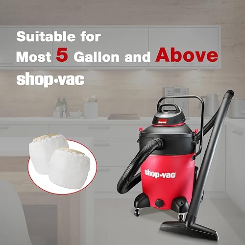 Miniatura 6 de Shop-Vac 90115 - Reemplazo de filtro de tela Dacron para la mayoría de aspiradoras en húmedo y seco Shop-Vac de 5 galones o más 9011500 paquete de 2