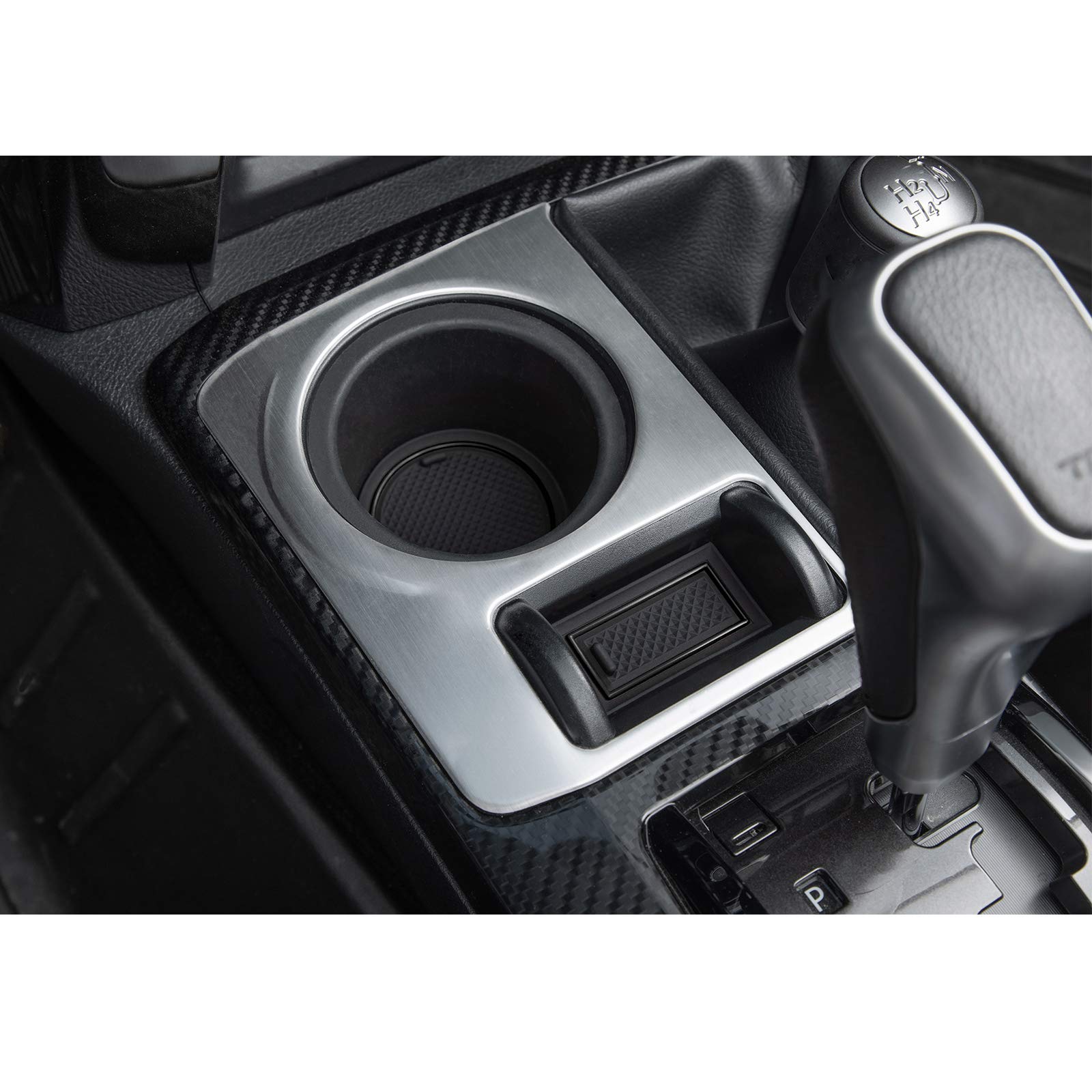 JDMCAR Kit Inserti In Gomma Per Porta Oggetti E Portabicchieri - Per Toyota Tacoma 2016-2023 Doppia Cabina - Nero - 3