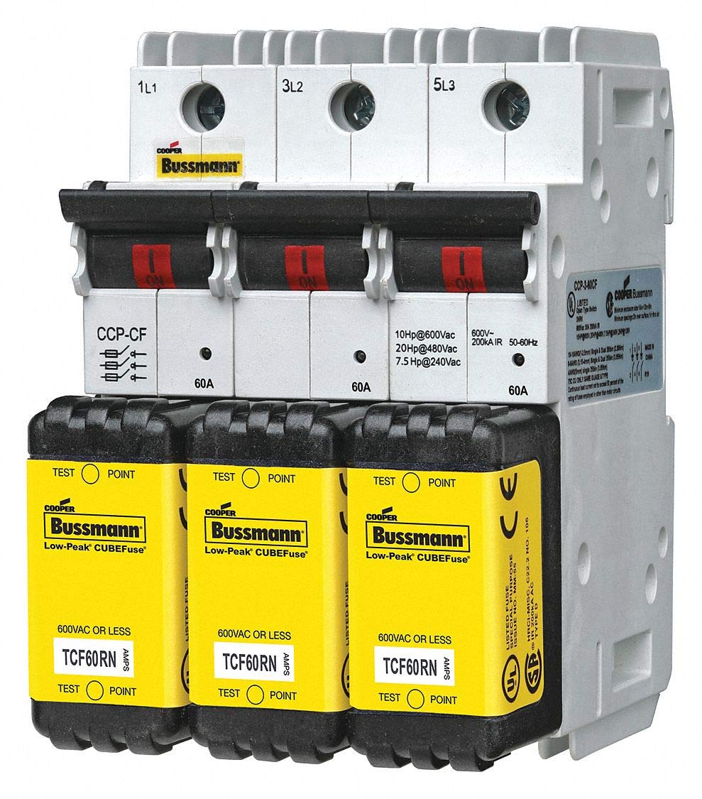 BUSSMANN Circuit Protector, 600VAC Voltage, 60 Amps, Number of Poles 3