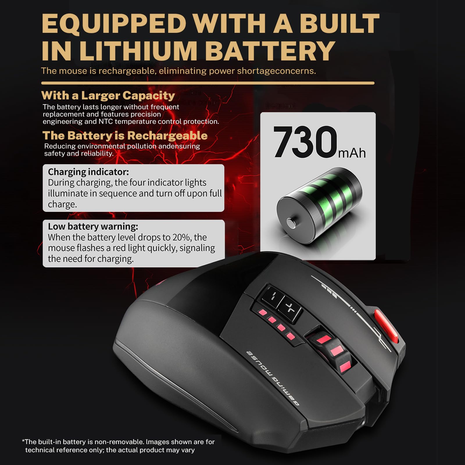 Souris de jeu sans fil, RVB double mode, Bluetooth, jusqu'à 24 000 ppp, 13 boutons macro programmables, souris optique 50 heures pour PC, ordinateur portable, MOBA FPS, PMW-3311, prise en main