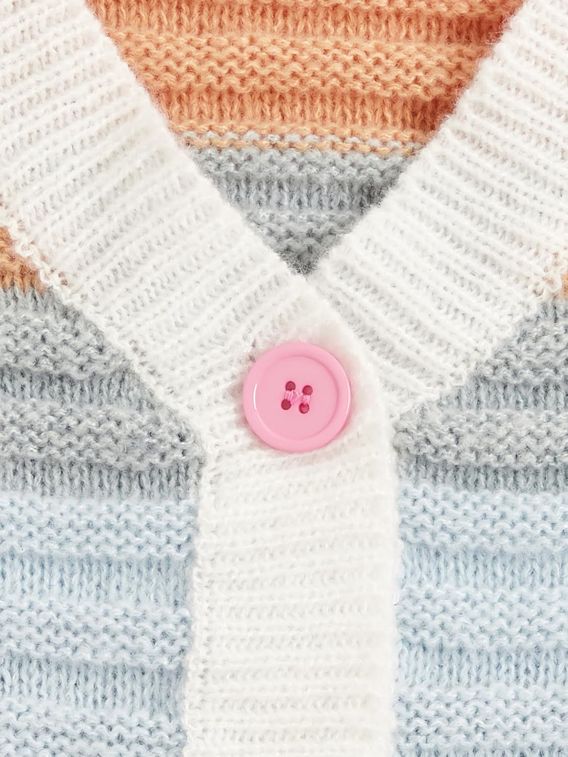 SweatyRocks Women's Color Block V Neck Button Front Knit Cardigan Sweater Outerwear - Image 2