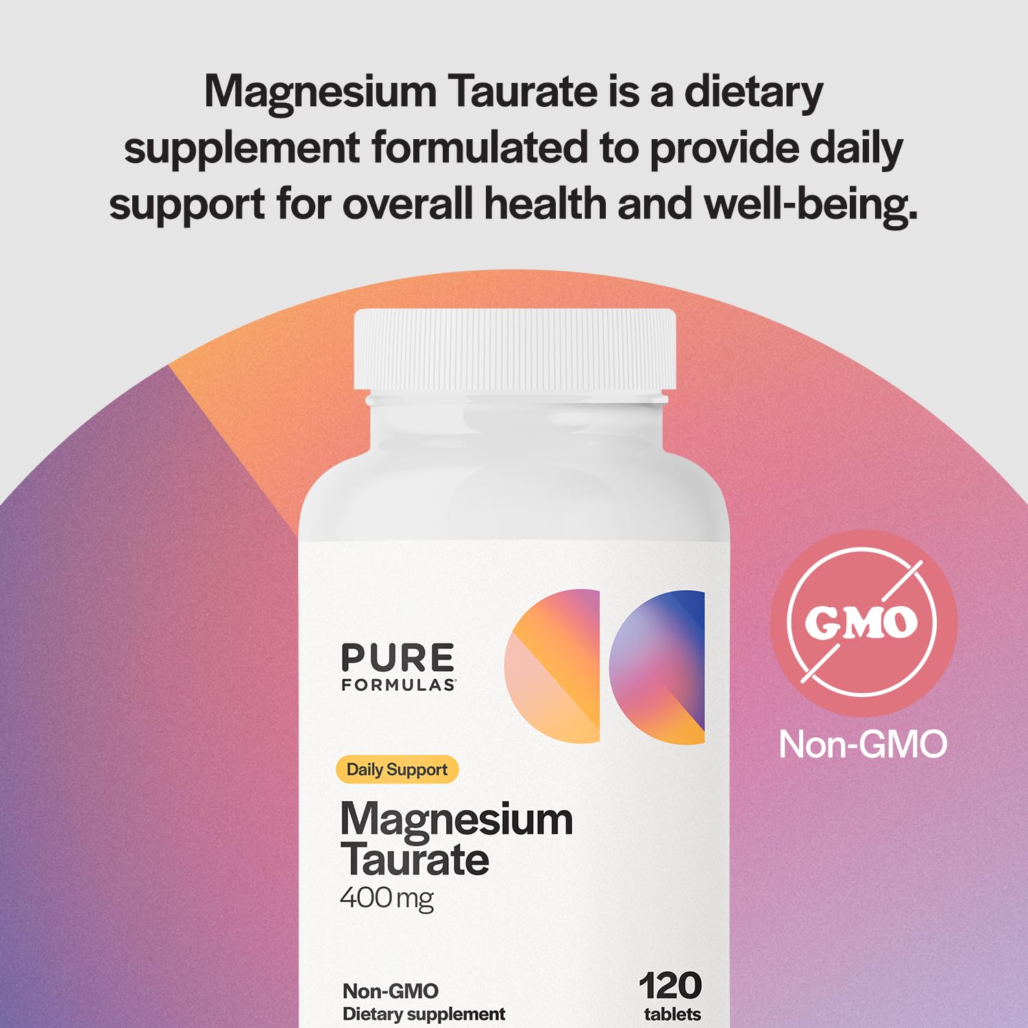 Pure Formulas Magnesium Taurate 400mg - 120 Tablets - Non-GMO Magnesium Supplement for Cardiovascular Health, Muscle Function, and Relaxation - Essential Mineral with Calming Taurine - 1-Month Supply — Amazon image 3