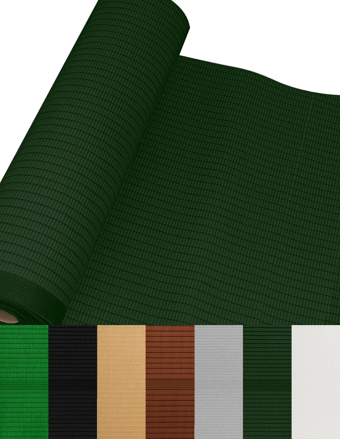 Jardin202 - Malla de ocultación 110gr/m² | Sombra y privacidad en tu jardín | Premium | Ideal para Vallas y barandillas | 1 x 10 Metros (Verde Oscuro)