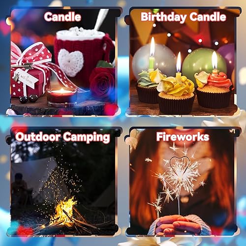 Miniatura 8 de Encendedor de llama grande, encendedores eléctricos, encendedores de plasma, encendedor recargable por USB, encendedor de arco, sin butano, con