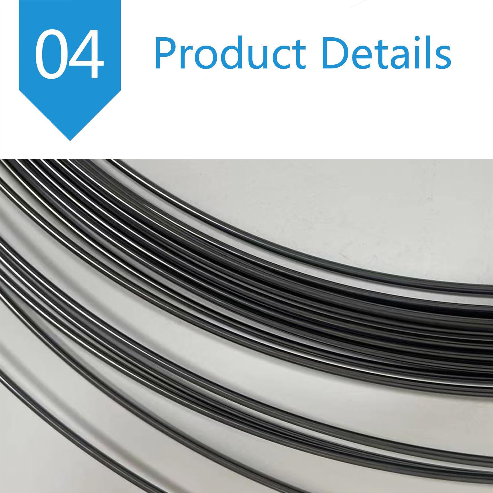 Fil à mémoire de forme en nitinol - Fil pré-entraîné noir de 1 mètre(0.1mm)