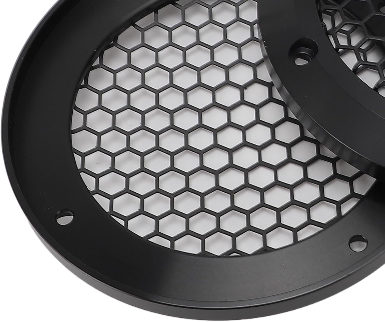 2Pcs Speaker Covers Black Round Speaker Grill Mesh Protector, Car Speaker Grill Guard with 8 Screws, OD 125mm Sturdy Iron Aluminum Construction for Home Theater Marine Automotive A