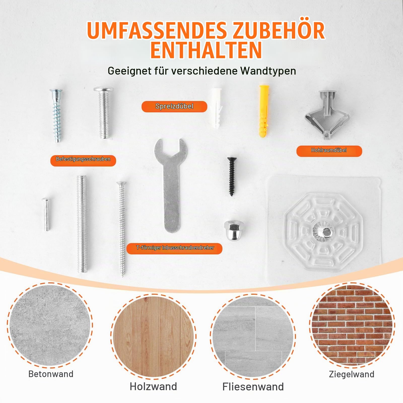 VEVOR Kletterwand, Katzenwandregale und Sitzstangen mit Sprungbrettern, Katzenbetten, Hängematten und Katzenbaum, Katzenmöbel und Regale bis zu 18 kg zum Schlafen, Spielen, Klettern, 7er-Set