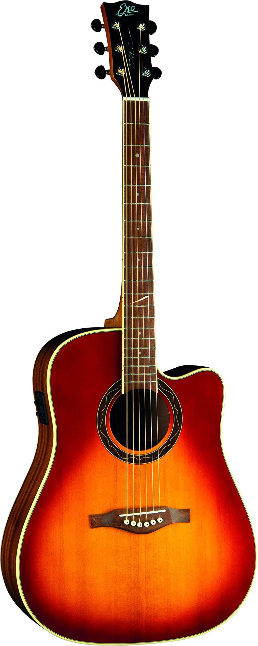 EkoOne Series Dreadnought Cutaway Acoustic Electric Guitar - Vintage Burst (06217208)
