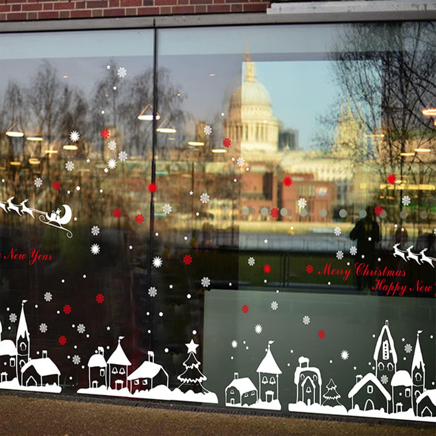 White Town Window Sticker