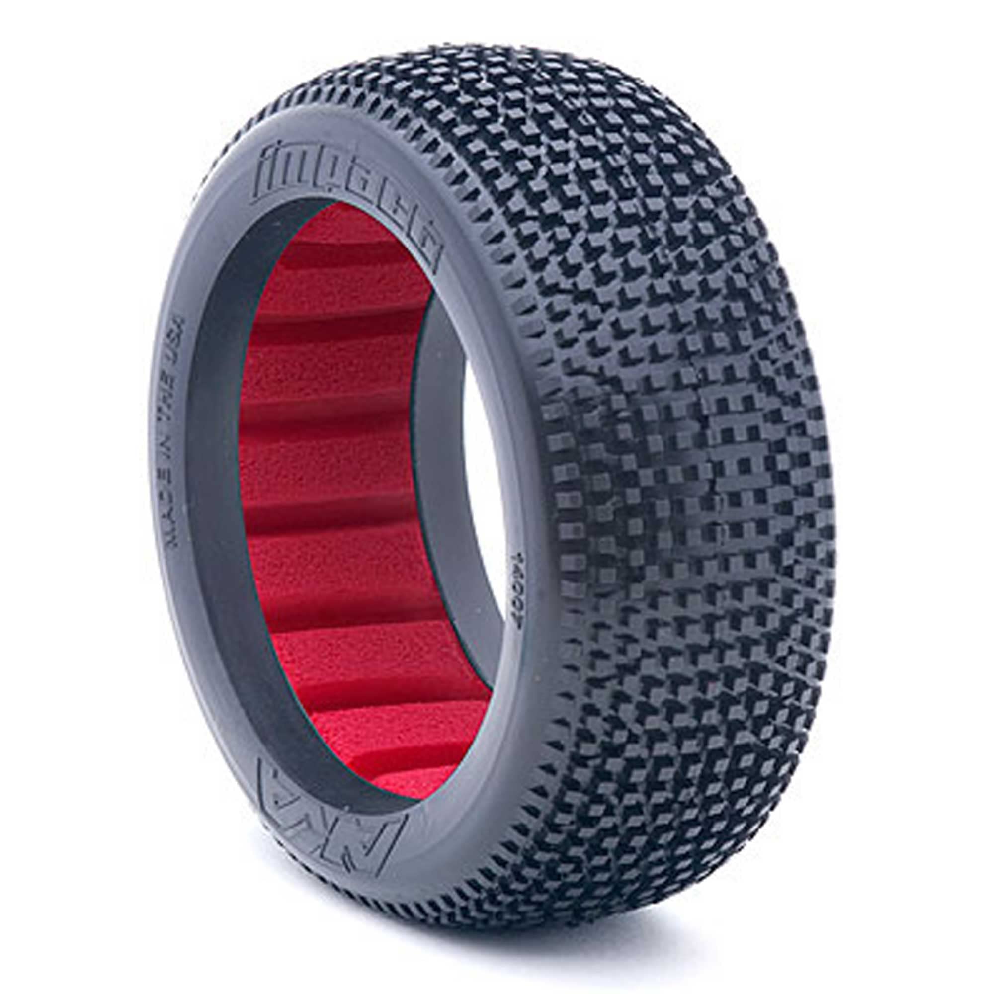 AKA Products INC. 1/8 Buggy Impact Medium LW Tire w/Red Insert 2 AKA14007ZR RC Tire