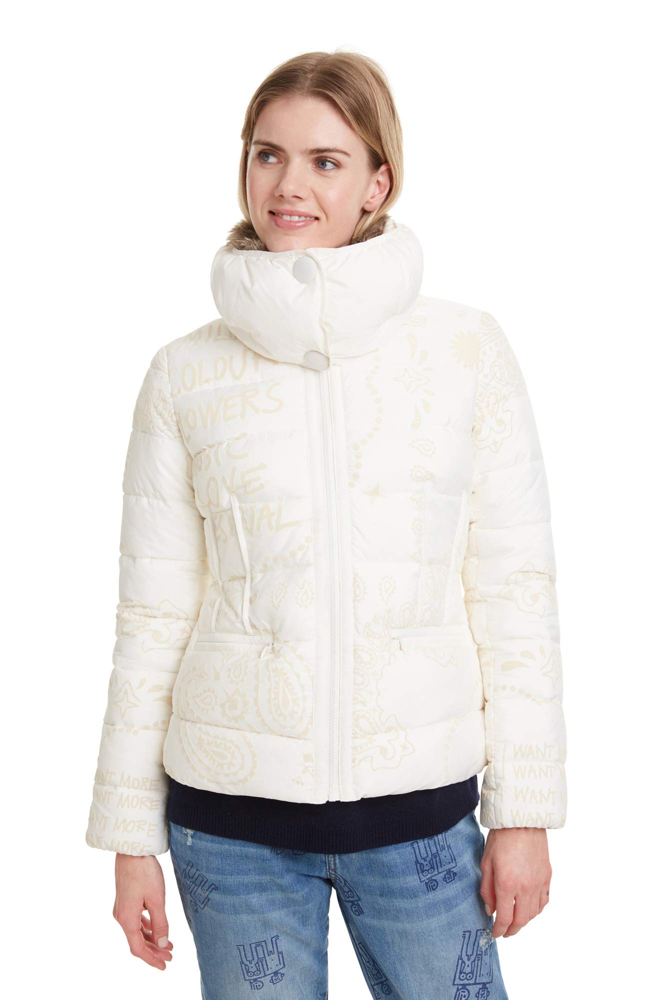 Desigual Abajo Chaqueta Corto Mujer