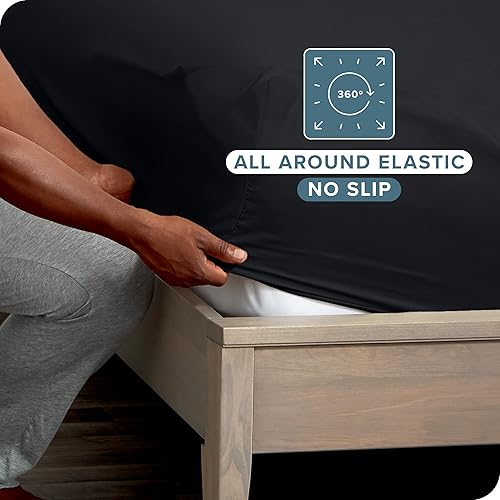 Miniatura 3 de Bare Home Paquete de 2 sábanas bajeras bajeras tamaño individual XL, microfibra 1800 ultra suave resistente a las arrugas, bolsillo profundo