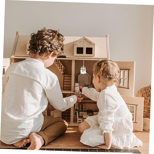 Miniatura 8 de Wakauto 2 Pieces Miniature Food Toy Scene Crystal Lamp Model for Dollhouse Miniature Ceiling Lamp Pendant Lights Baby Alloy Doll