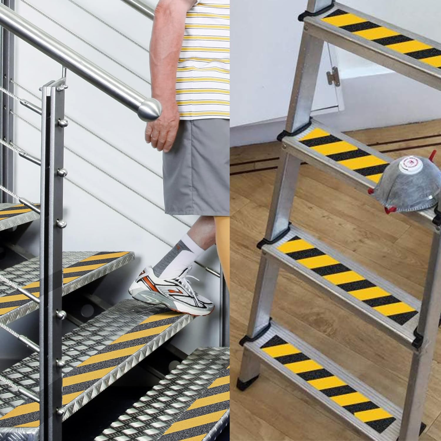 XZRDINGJIE Anti Slip Tape, Hazard Warning Grip Tape, Non Skid Safety Warning Tape Strong Grip Abrasive - Image 4